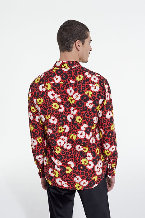 CHEMISE MANCHE LONGUE FLEURIE MULTICOLORE/RED 2
