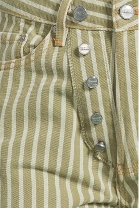 STRIPE DENIM CUTLINE FIGNI STRIPE LODEN GREEN 5