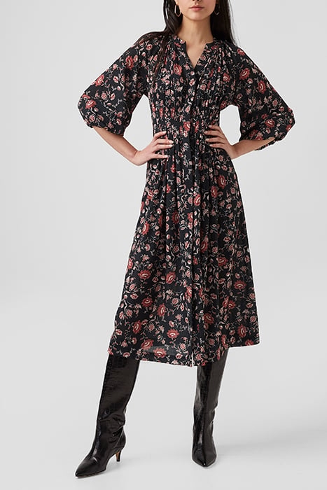 ALISON PLEATED DRESS BLACK 3