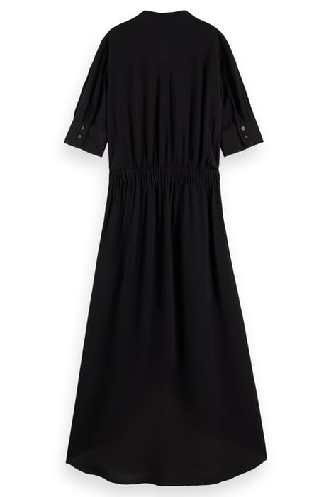 MIDI DRESS WITH HIGH LOW HEM BLACK 4