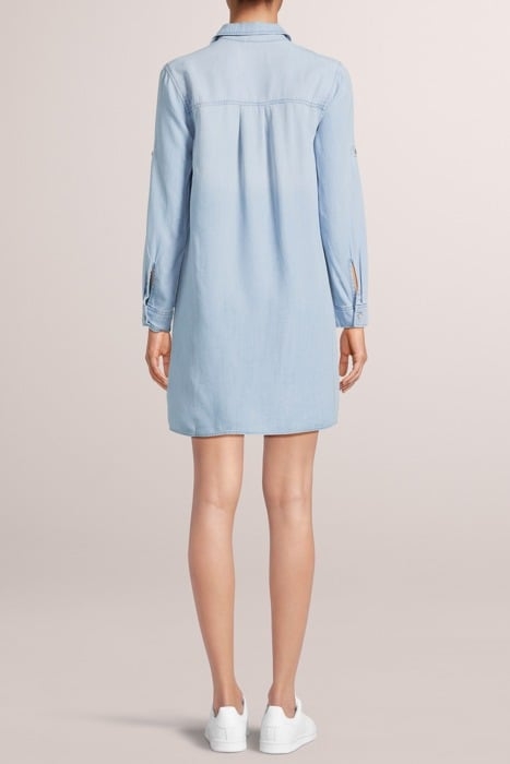 LONG SLEEVE A-LINE DRESS CARIBBEAN WASH 2