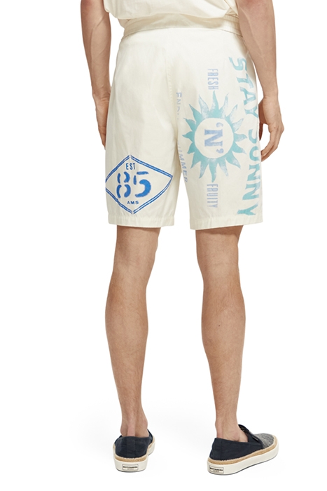 FAVE - PRINTED ORGANIC COTTON/ KAPOK BLEND BERMUDA SHORT STA 2