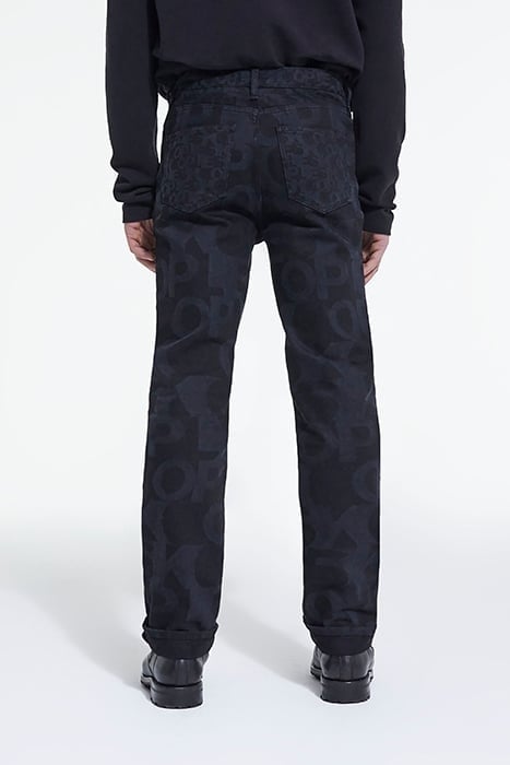JEAN DROIT LOGO BLACK WASHED 2