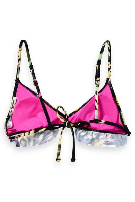 RUFFLED TRIANGLE BIKINI TOP ASTER BLACK 4