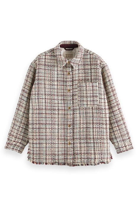 GLITTER TWEED SHIRT JACKET ECRU LUREX MELANGE 4