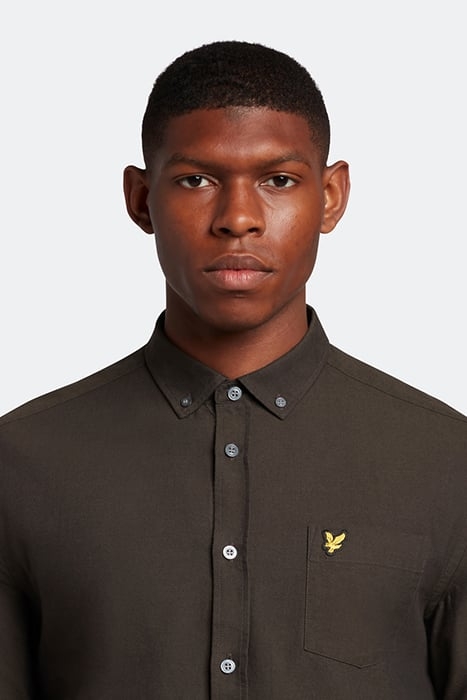 REGULAR FIT LIGHT WEIGHT OXFORD SHIRT OLIVE/JET BLACK 5