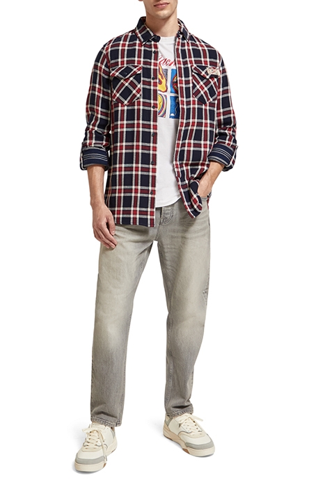 ARCHIVE DOUBLE FACE TWILL CHECK RED BLUE CHECK 3