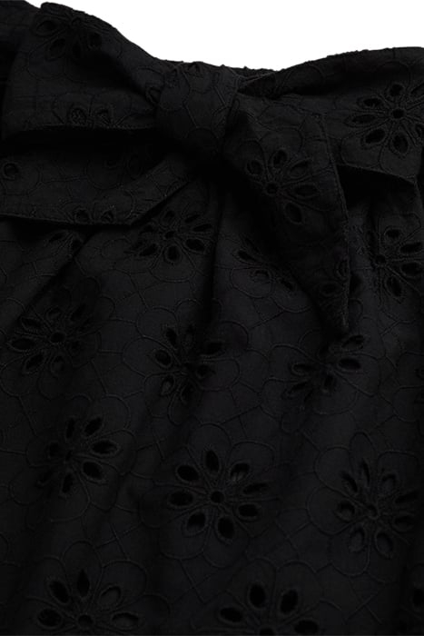 JUPE COURTE ELASTIQUEE EN BRODERIES ANGLAISES BLACK 2