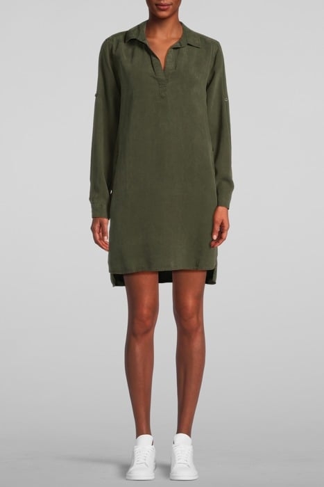 LONG SLEEVE A-LINE DRESS ITALIAN HERB 1