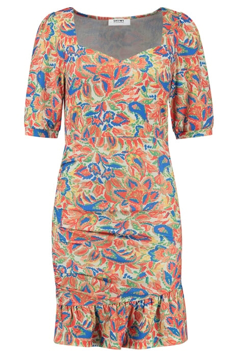 LADIES JAMIE DRESS SICILIAN FLOWER ORANGE SICILIAN FLOWER 5