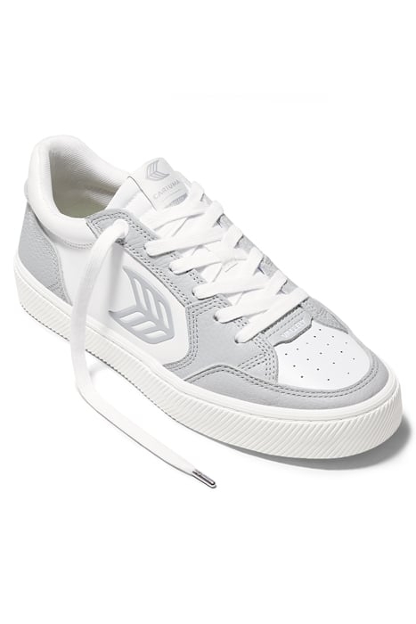 UNISEX VALLELY PRO WHITE LEATHER ONYX GREY ACCENTS SNEAKER 2