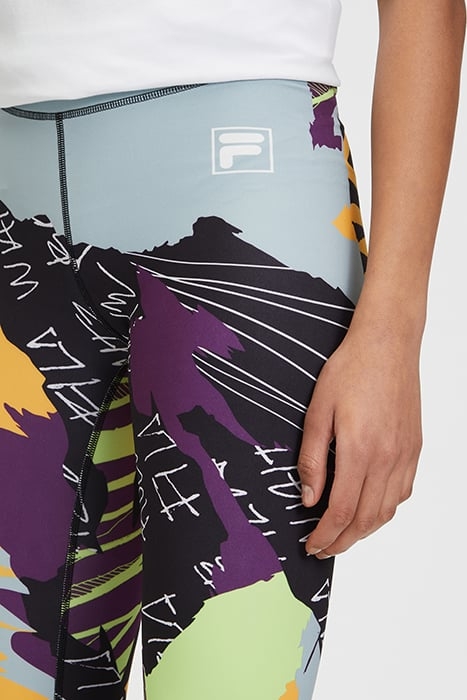 ALLOVER PRINT LEGGINGS YELLOW / BLACK / GREY 7