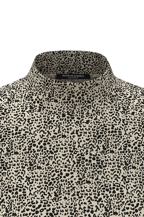 ALL OVER PRINTED MOCKNECK LONG SLEEVED SHIRT LEOPARD SPOT 7
