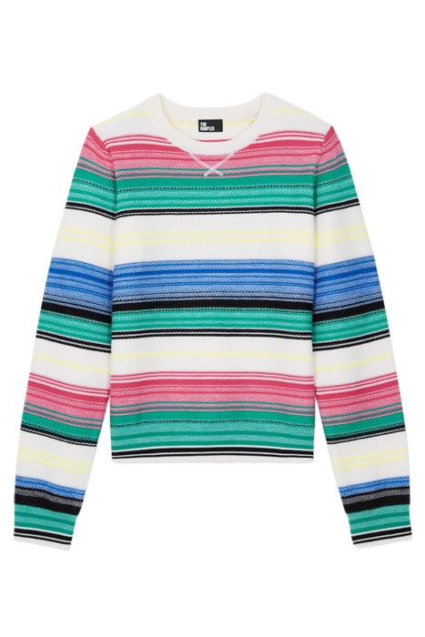 PULL COL ROND AVEC DEGRADE DE COULEURS MULTICOLOR 1