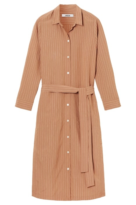 FLOWY LONG SHIRT DRESS CAMEL 3