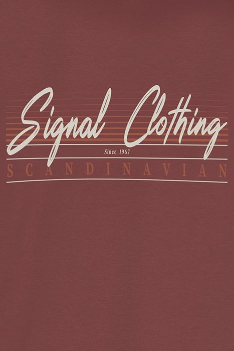 LIAMSI FRONT PRINT TEE+ TANDOORI RED MELANGE 2