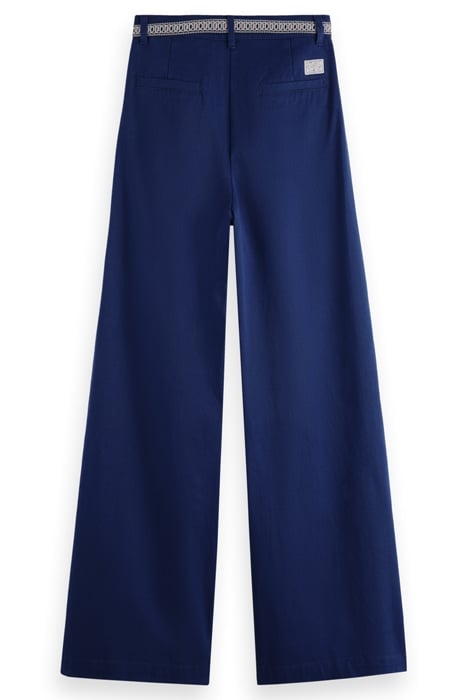 ROSE - PLEATED HIGH RISE WIDE LEG WORKWEAR PANTS MARINE 5