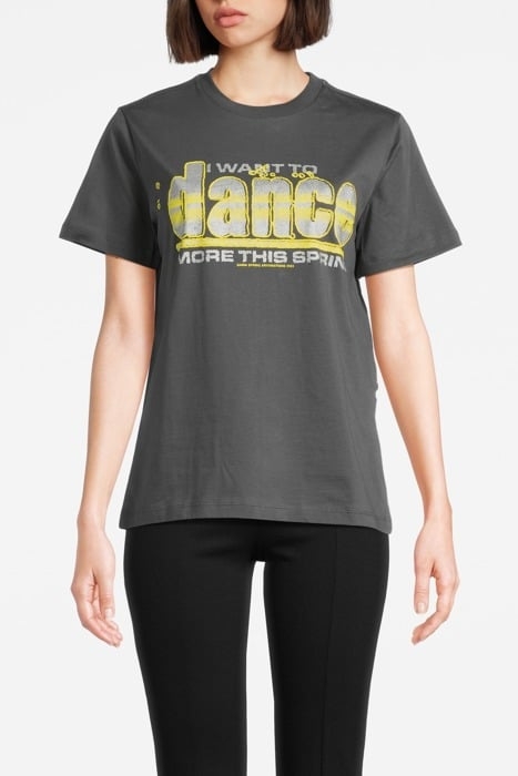 BASIC JERSEY DANCE RELAXED T-SHIRT VOLCANIC ASH 1