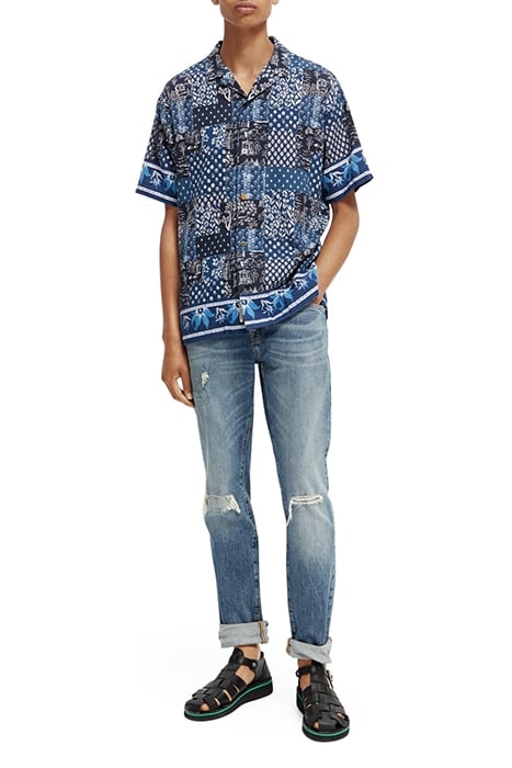 BASKET WEAVE SHORT-SLEEVED CAMP SHIRT COMBO A 3