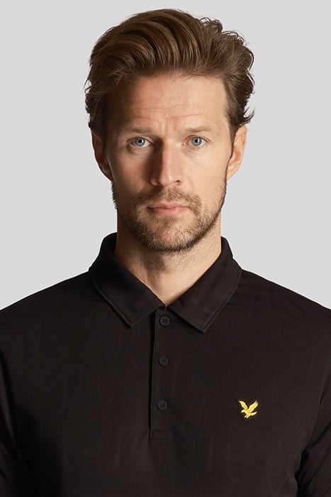 MONOGRAM JACQUARD POLO SHIRT JET BLACK 5