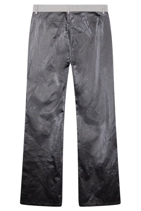 STRAIGHT METALLIC TROUSERS DARK GREY 2