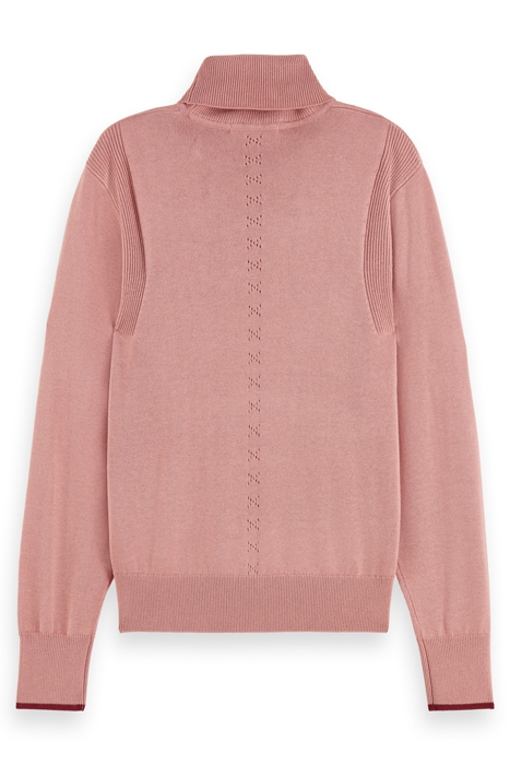 ROLL NECK PULLOVER DUSTY ROSE 5