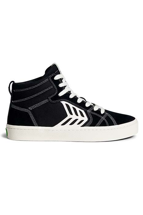 UNISEX CATIBA PRO HIGH SKATE BLACK SUEDE AND CANVAS SNEAKER 1