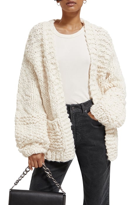 HAND KNIT CARDIGAN SOFT ICE 1