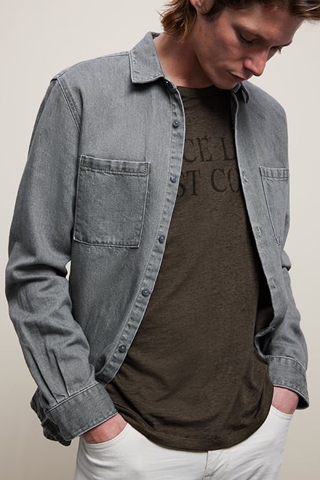 SS CREW TEE - PEACE LOVE WEST COAST DARK OLIVE 2