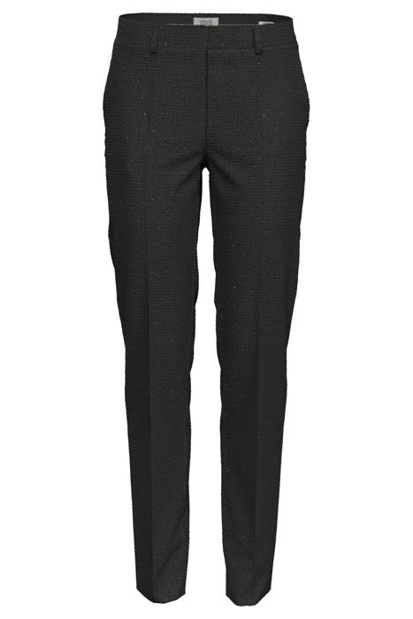 LOWRY - MID RISE SLIM LEG SEQUIN JACQUARD PANTS BLACK 4