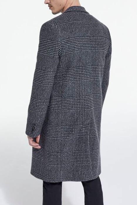 MANTEAU LONG CROISE MOTIF CHEVRONS DARK GREY 2