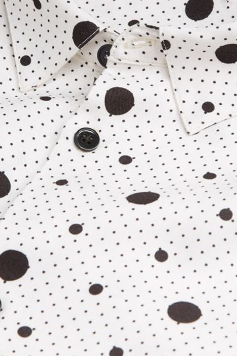 CHEMISE MANCHE LONGUE HOMME POLKA DOTS ECRU BLACK 4