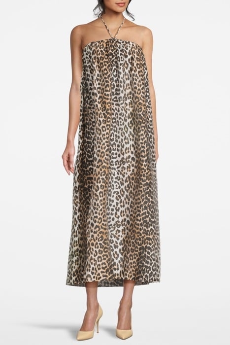 SHEER VOILE MAXI STRAP DRESS ALMOND MILK 1