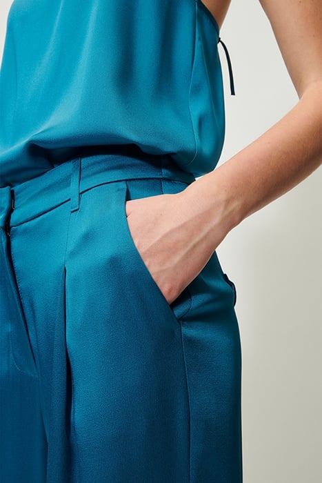 SATIN WIDELEG PANTS DEEP TURQUOISE 6