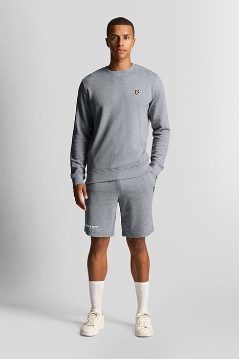 CO-ORDINATE PRINT SWEAT SHORT MID GREY MARL 1