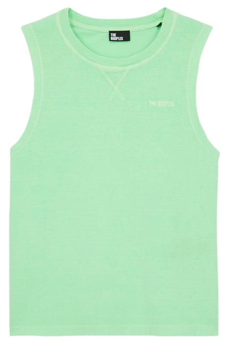 T-SHIRT SANS MANCHES FLUO VINTAGE VERT FLUO 1