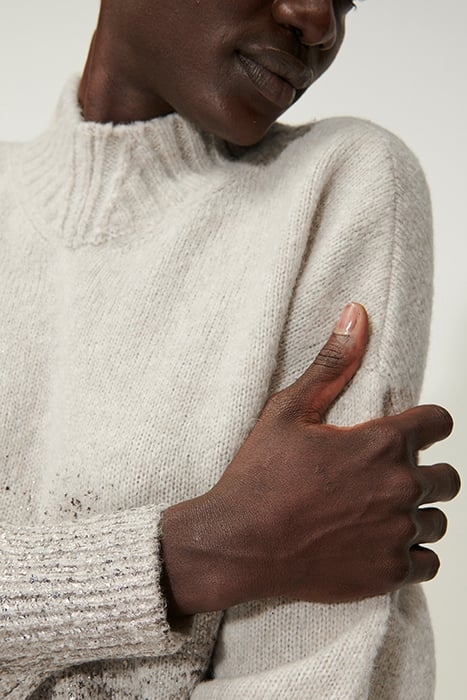 METALLIC PRINT SWEATER STONE 5