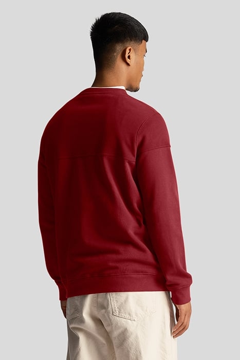 TEXTURED CREW NECK SWEATSHIRT BURGUNDY GLADE 2