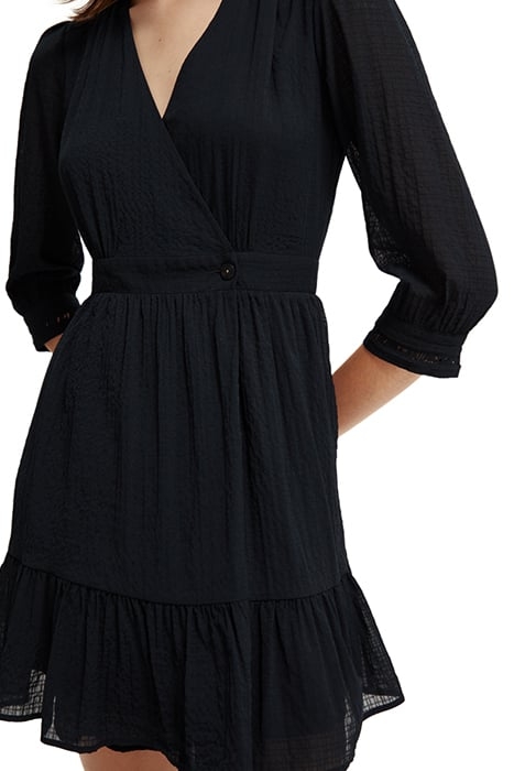WRAP MINI DRESS BLACK 7