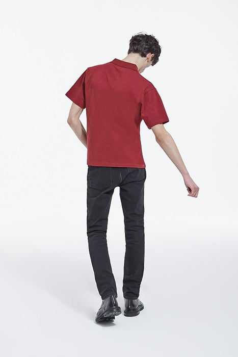 POLO MC DETAIL BRODERIE BORDEAUX 4