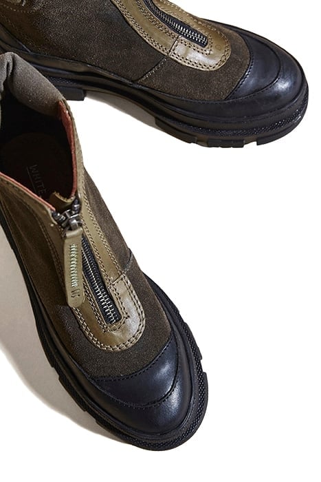 MAGDA SPORTY ZIP BOOT KHAKI GREEN 3