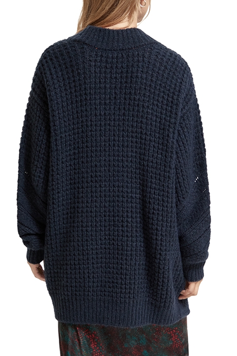 V-NECK OVERSIZED TEXTURED PULLOVER NIGHT 2