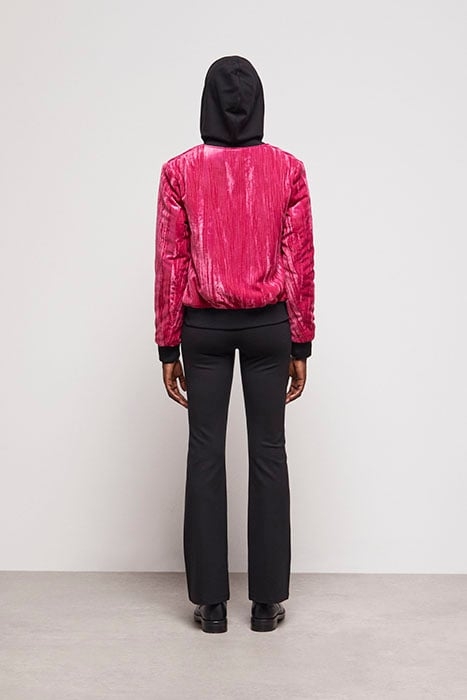 BLOUSON EN VELOUR CRINKLE PINK 3