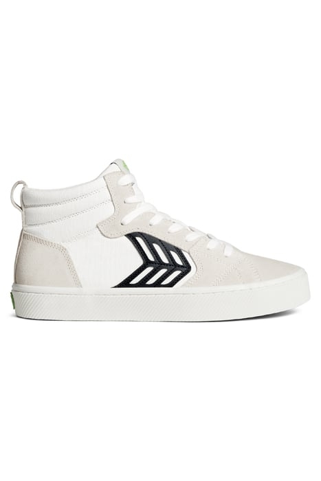 CATIBA PRO HIGH SKATE OFF-WHITE CANVAS WHITE SUEDE SNEAKER 1