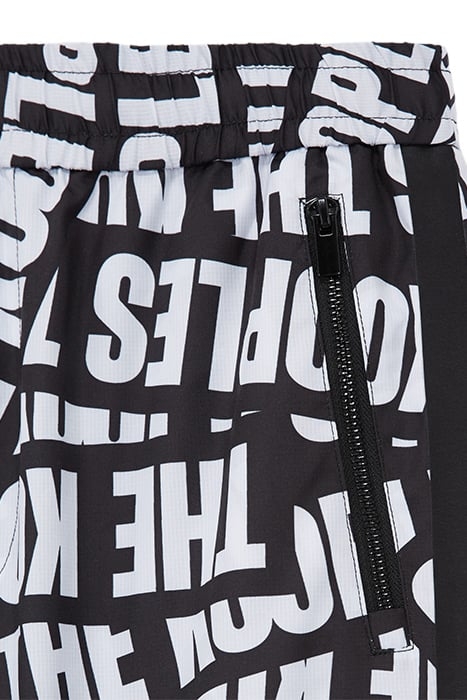 JOGPANT TAPE ALLOVER LOGO BLACK / WHITE 2