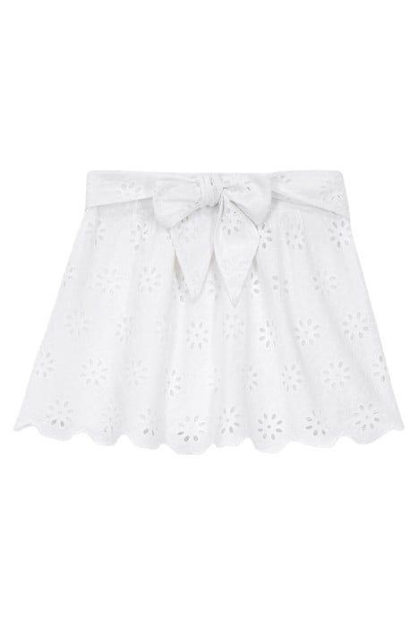 JUPE COURTE ELASTIQUEE EN BRODERIES ANGLAISES WHITE 4