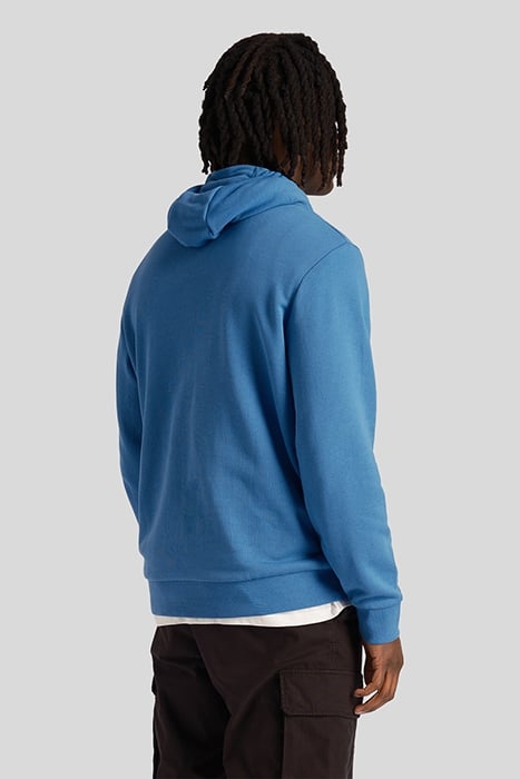 LOOPBACK EMBROIDERED HOODIE SPRING BLUE 2