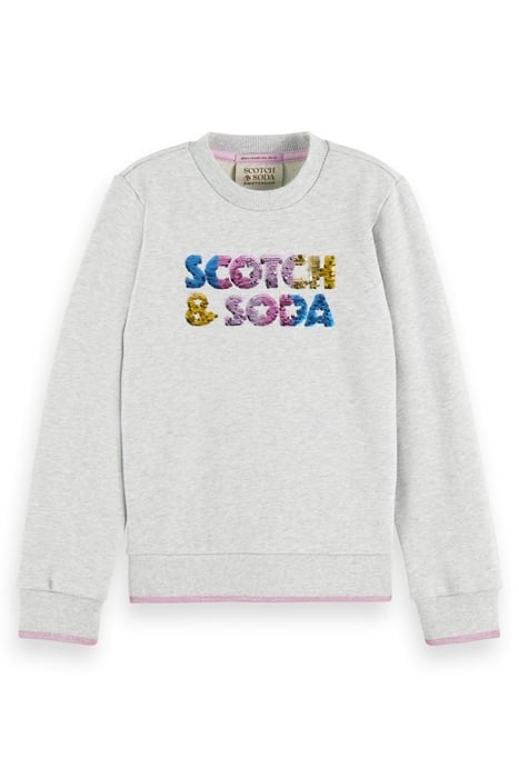 GIRLS REGULAR-FIT SEQUIN ARTWORK SWEATSHIRT GREY MELANGE 4