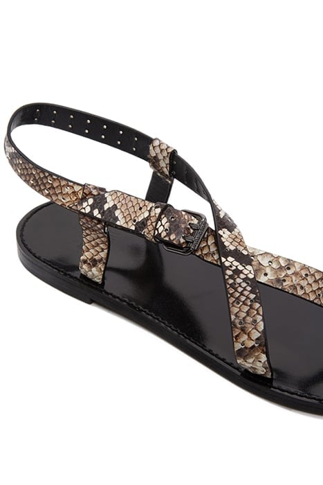 SANDALES AVEC BRIDES PERFORÉES BEIGE-BROWN 3