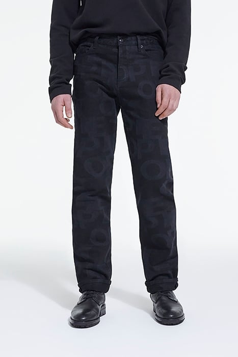 JEAN DROIT LOGO BLACK WASHED 1